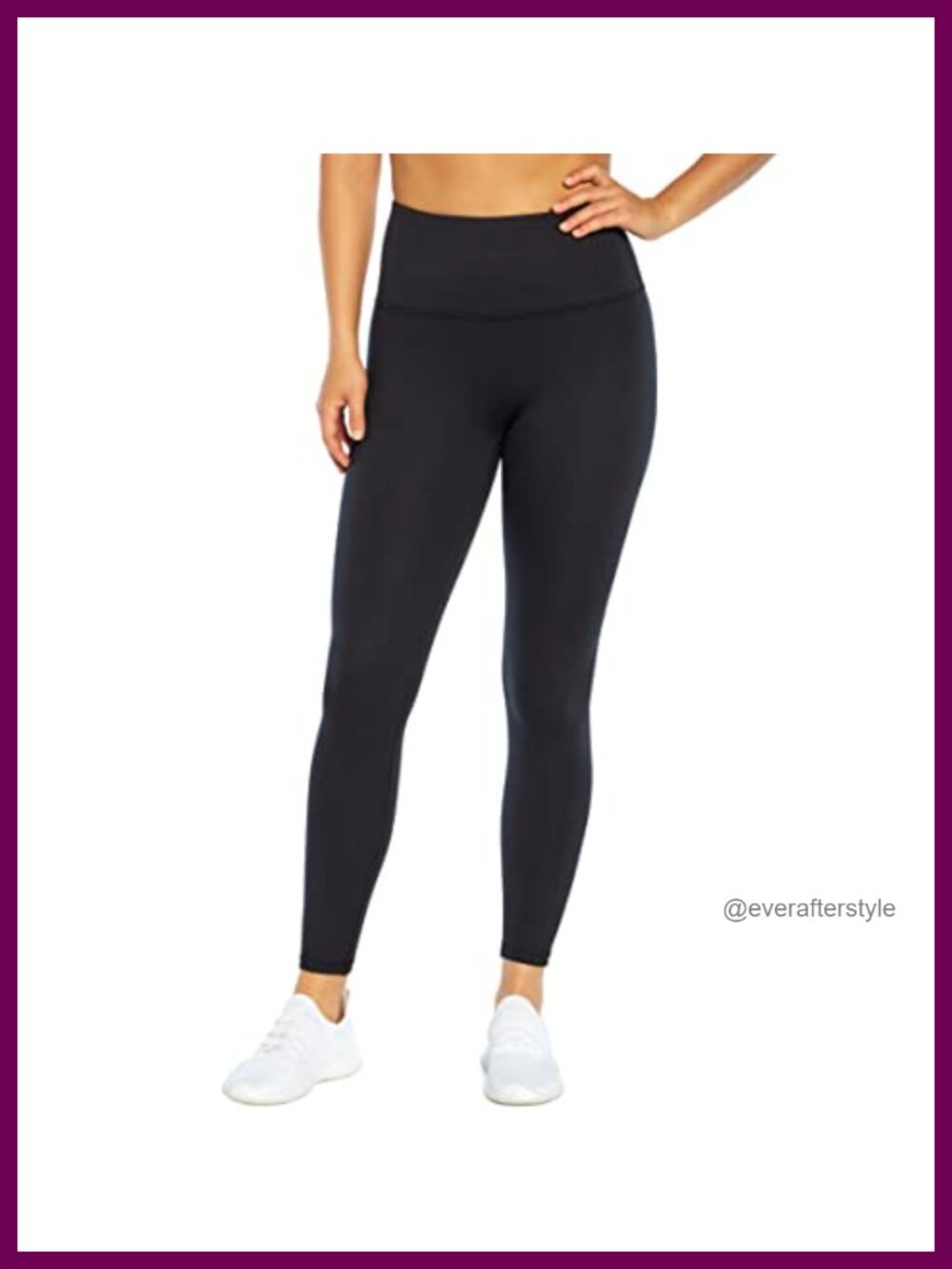 High Rise Tummy Control Leggings 27" Inseam Polyester Spandex